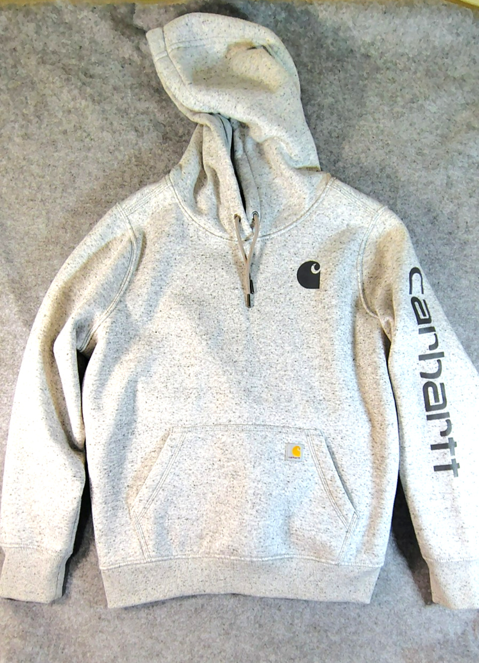 Carhartt Women's Clarksburg Graphic Pullover Hoodie Size L NWOT Heather Gray
